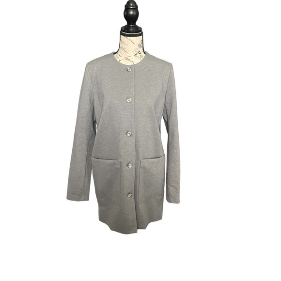 Kit & Ace Gray Button Down‎ Tunic - Picture 1 of 5